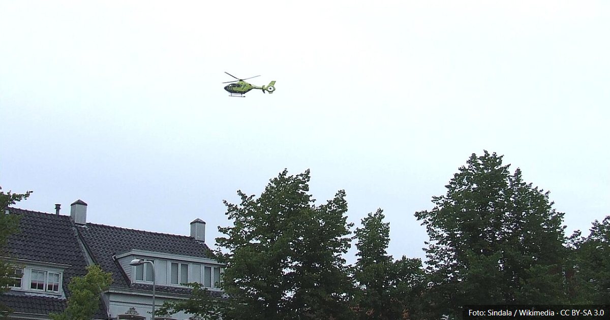 Traumahelikopter in de lucht