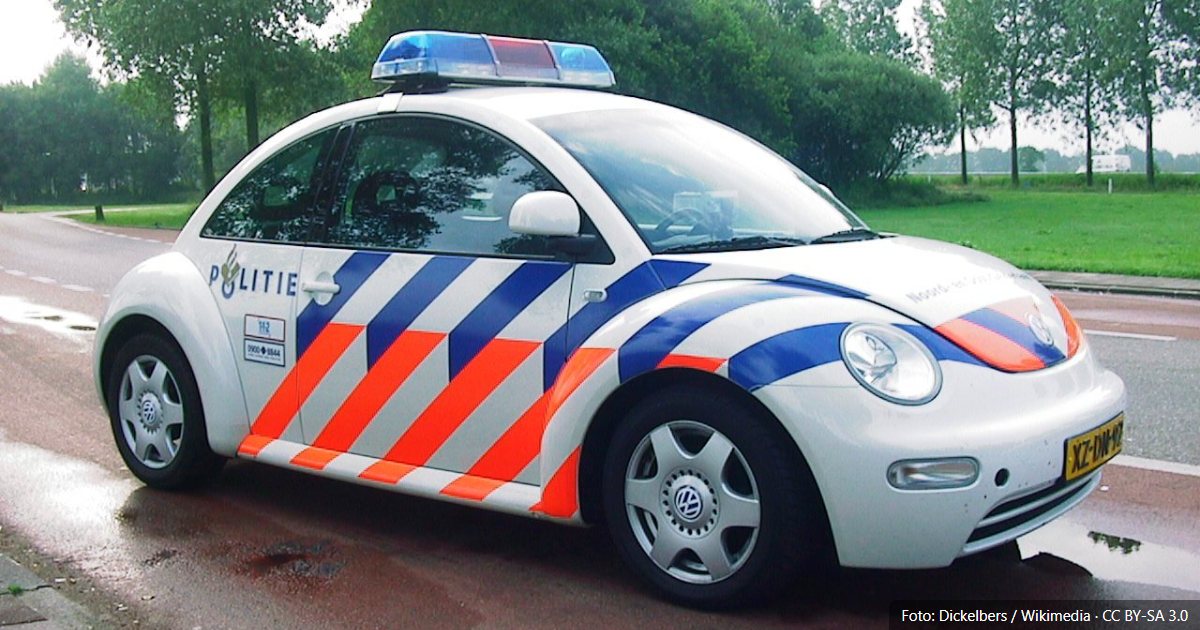 Politieauto tijdens surveillance