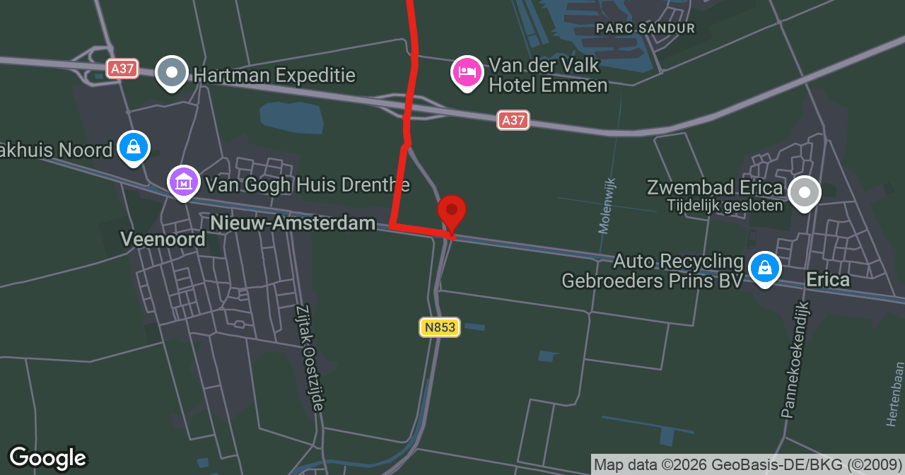 Kaart van de meldlocatie