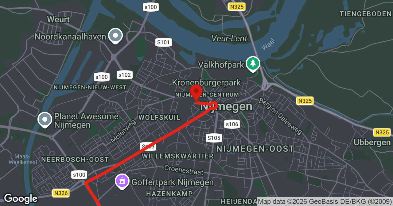Kaart van de meldlocatie