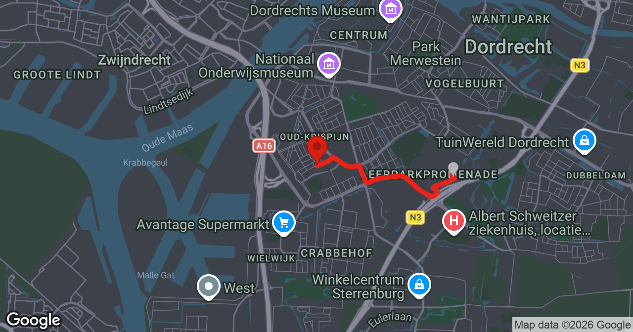 Kaart van de meldlocatie
