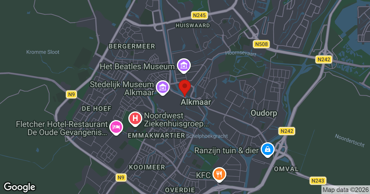 Kaart van de meldlocatie
