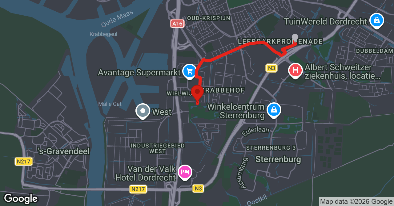 Kaart van de meldlocatie