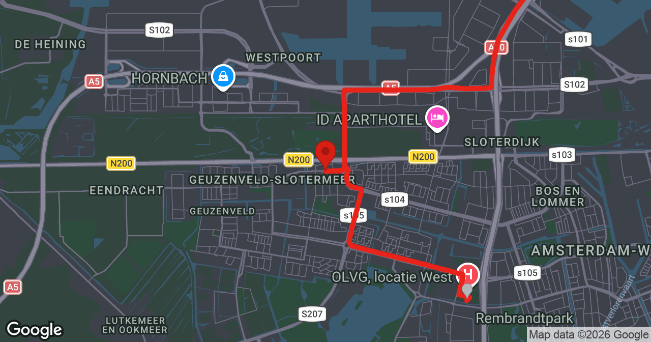 Kaart van de meldlocatie