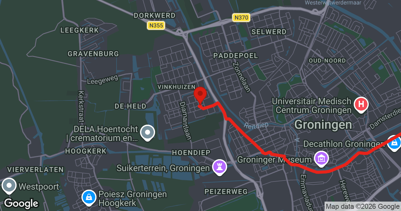 Kaart van de meldlocatie