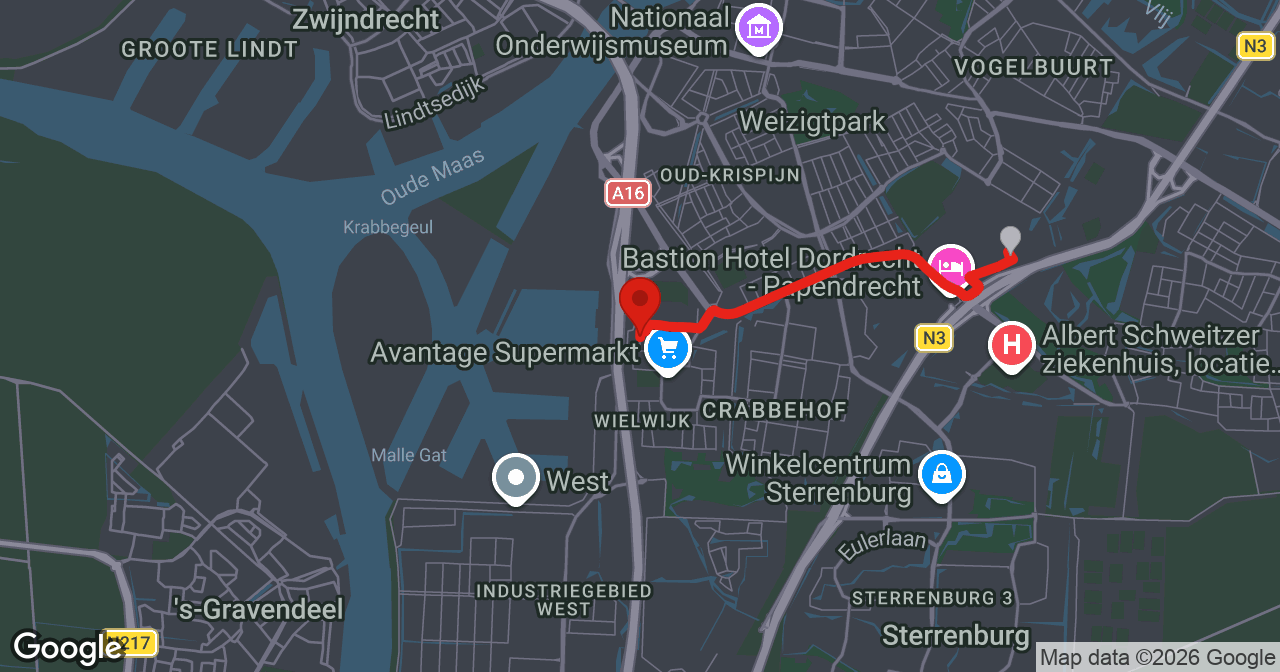Kaart van de meldlocatie