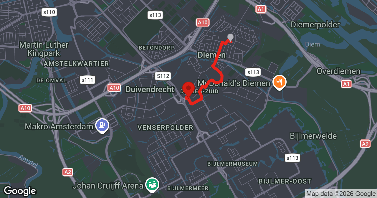 Kaart van de meldlocatie