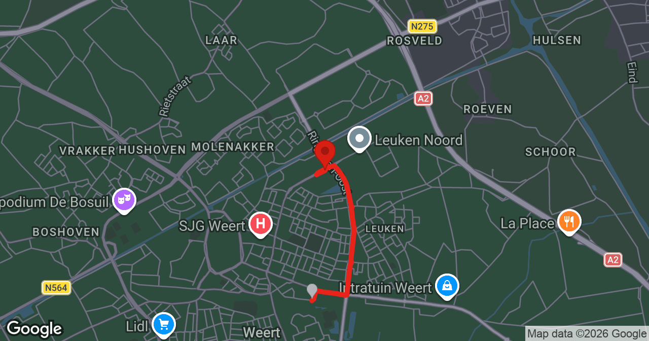 Kaart van de meldlocatie