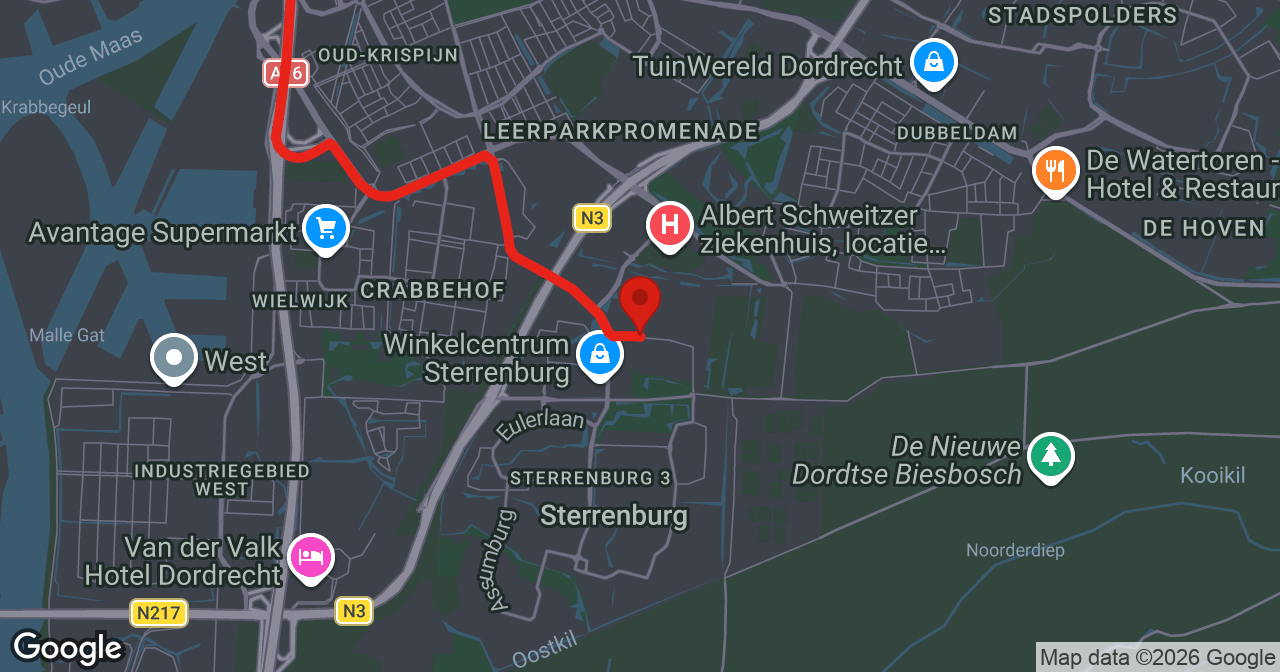 Kaart van de meldlocatie