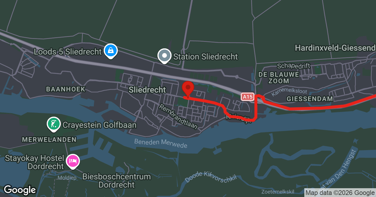 Kaart van de meldlocatie