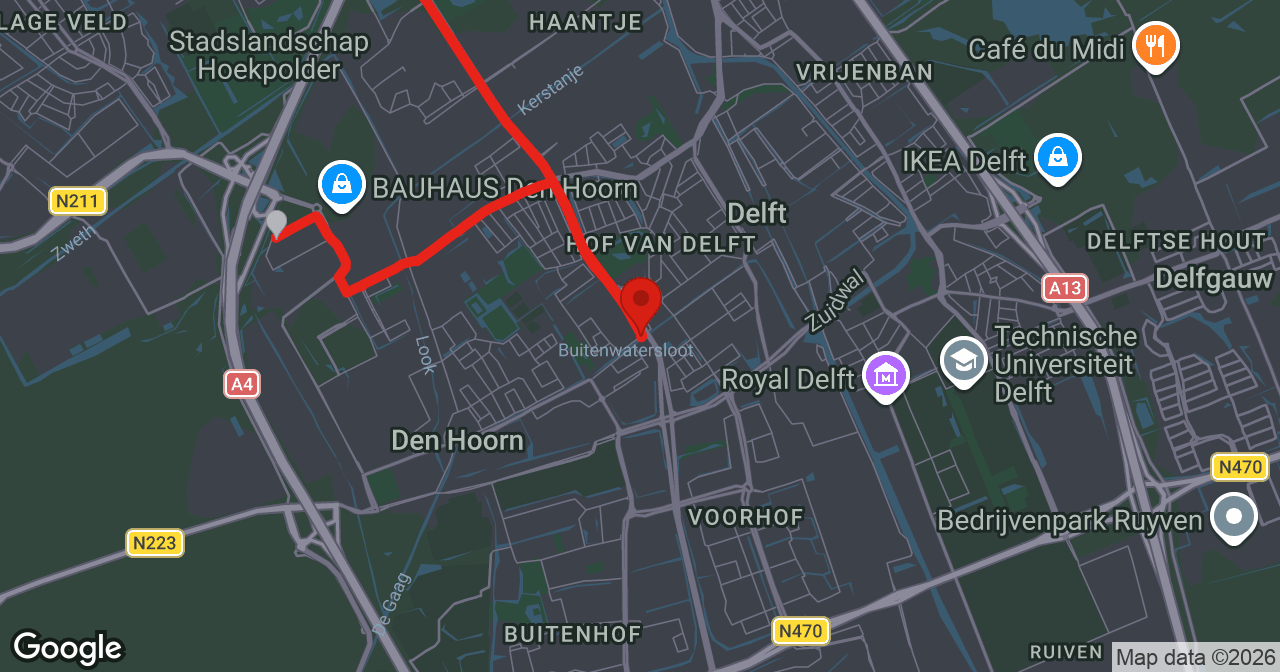 Kaart van de meldlocatie