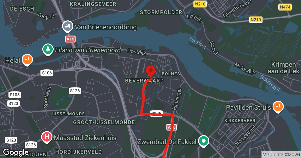 Kaart van de meldlocatie