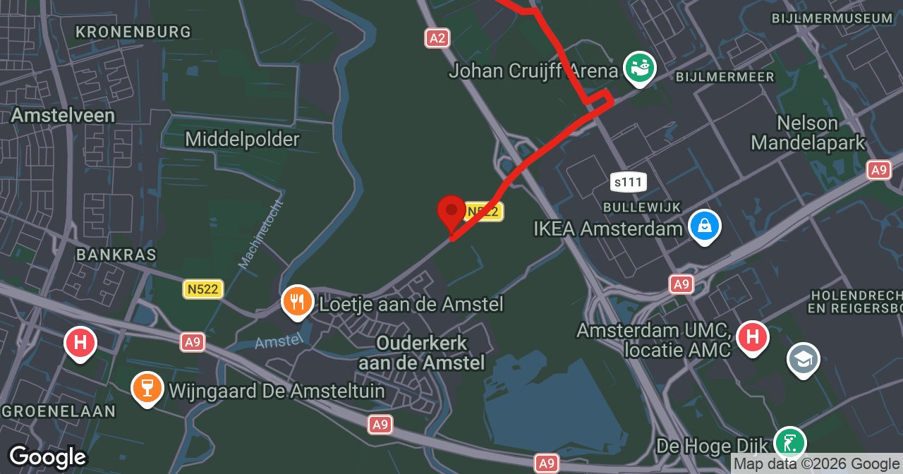 Kaart van de meldlocatie