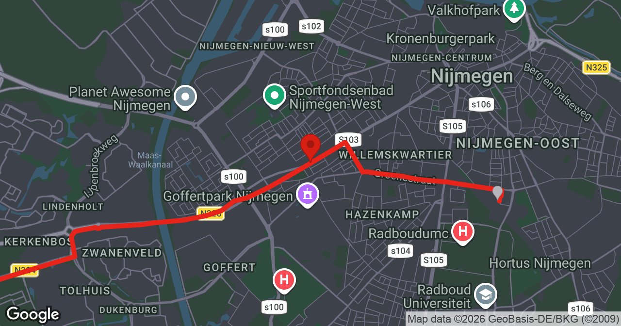Kaart van de meldlocatie
