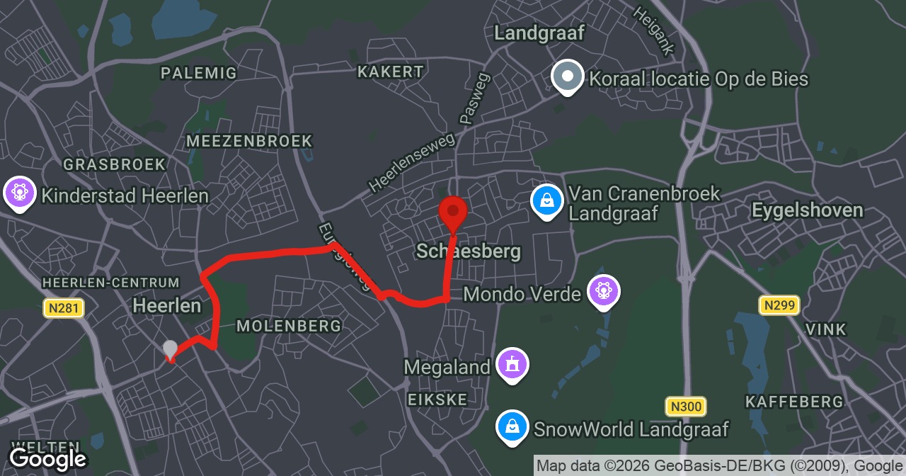 Kaart van de meldlocatie