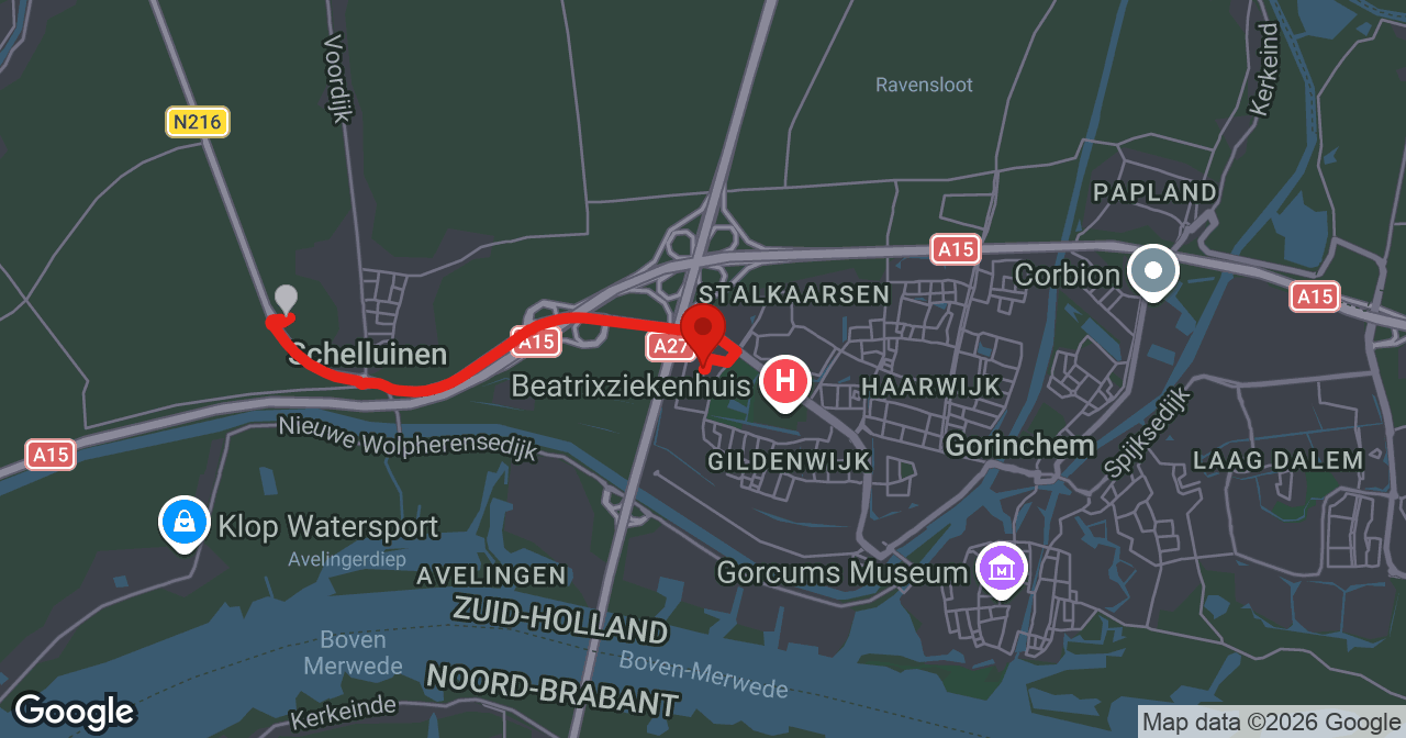 Kaart van de meldlocatie