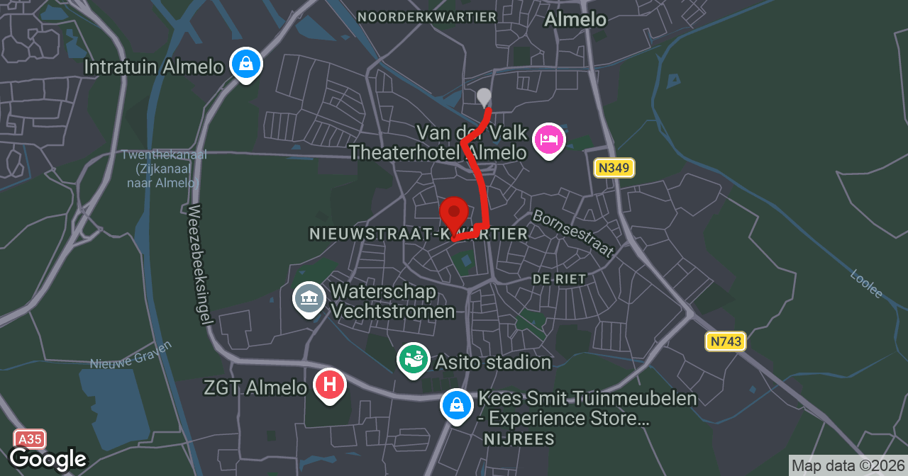Kaart van de meldlocatie