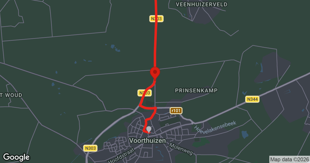 Kaart van de meldlocatie