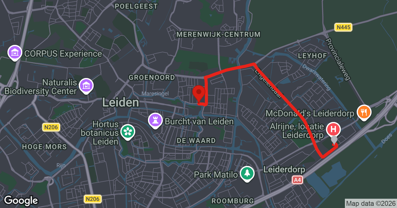 Kaart van de meldlocatie