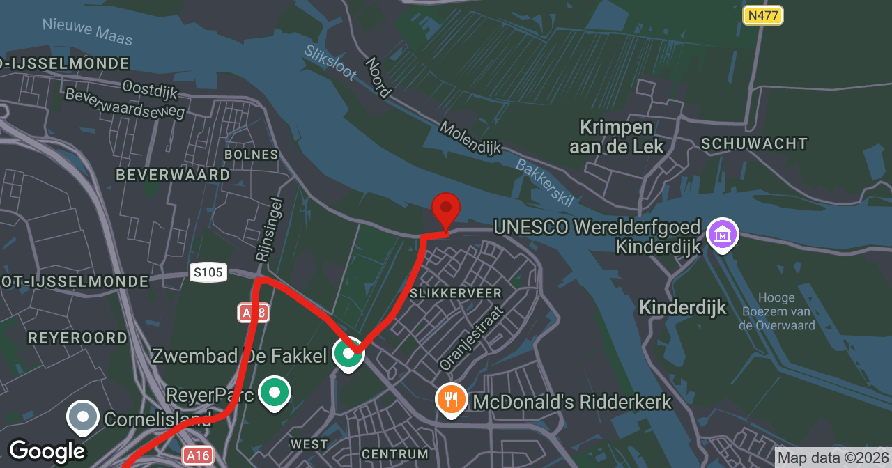 Kaart van de meldlocatie