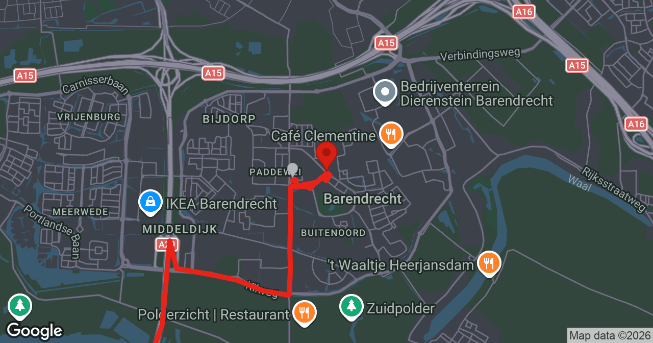 Kaart van de meldlocatie