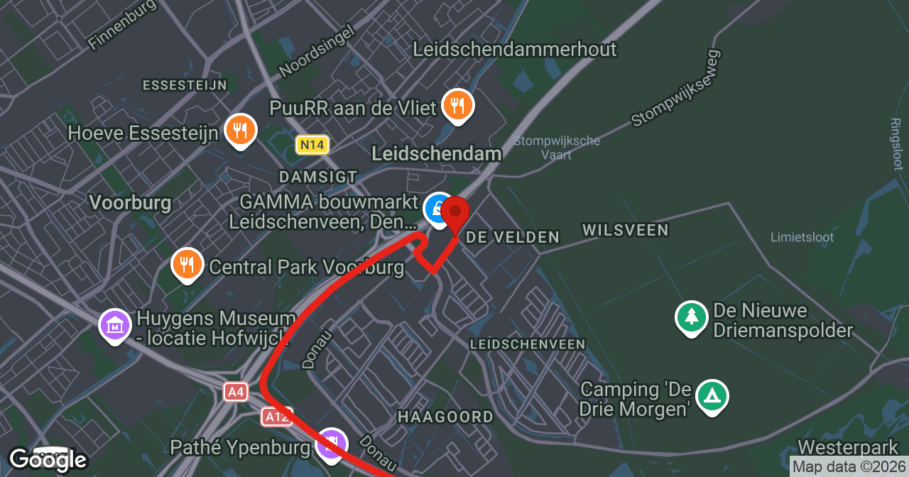 Kaart van de meldlocatie