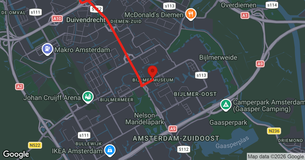 Kaart van de meldlocatie