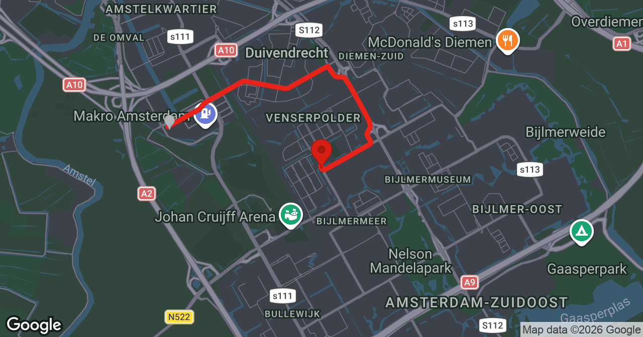Kaart van de meldlocatie