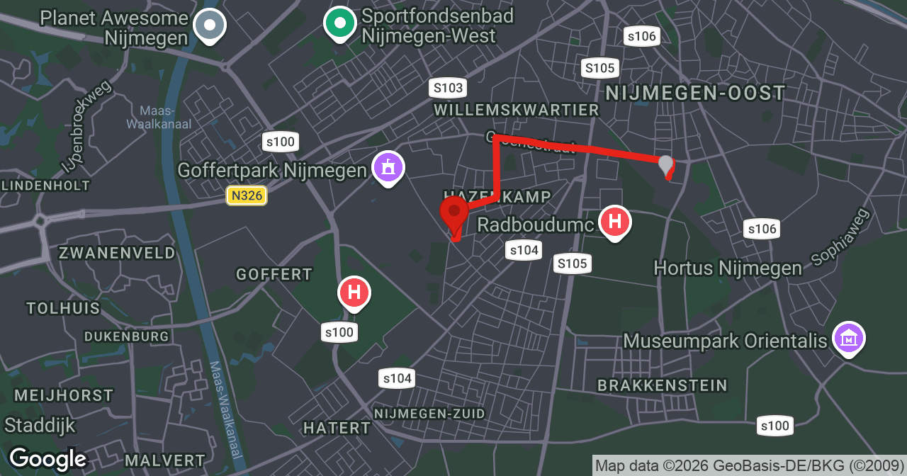 Kaart van de meldlocatie
