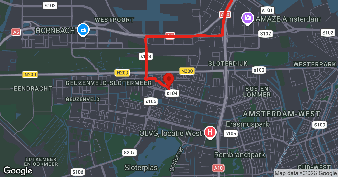 Kaart van de meldlocatie