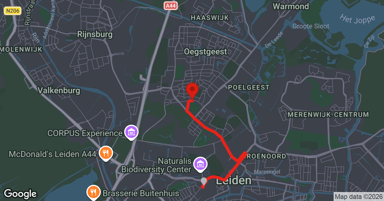 Kaart van de meldlocatie