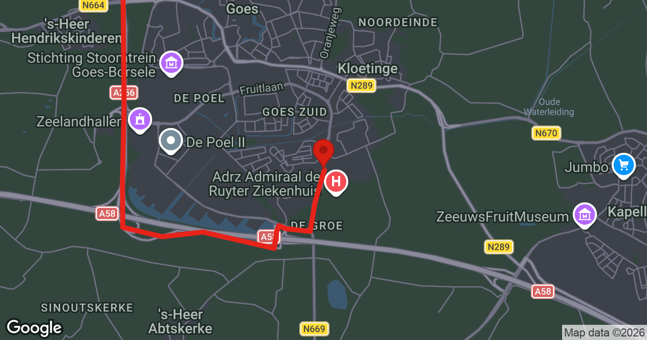 Kaart van de meldlocatie