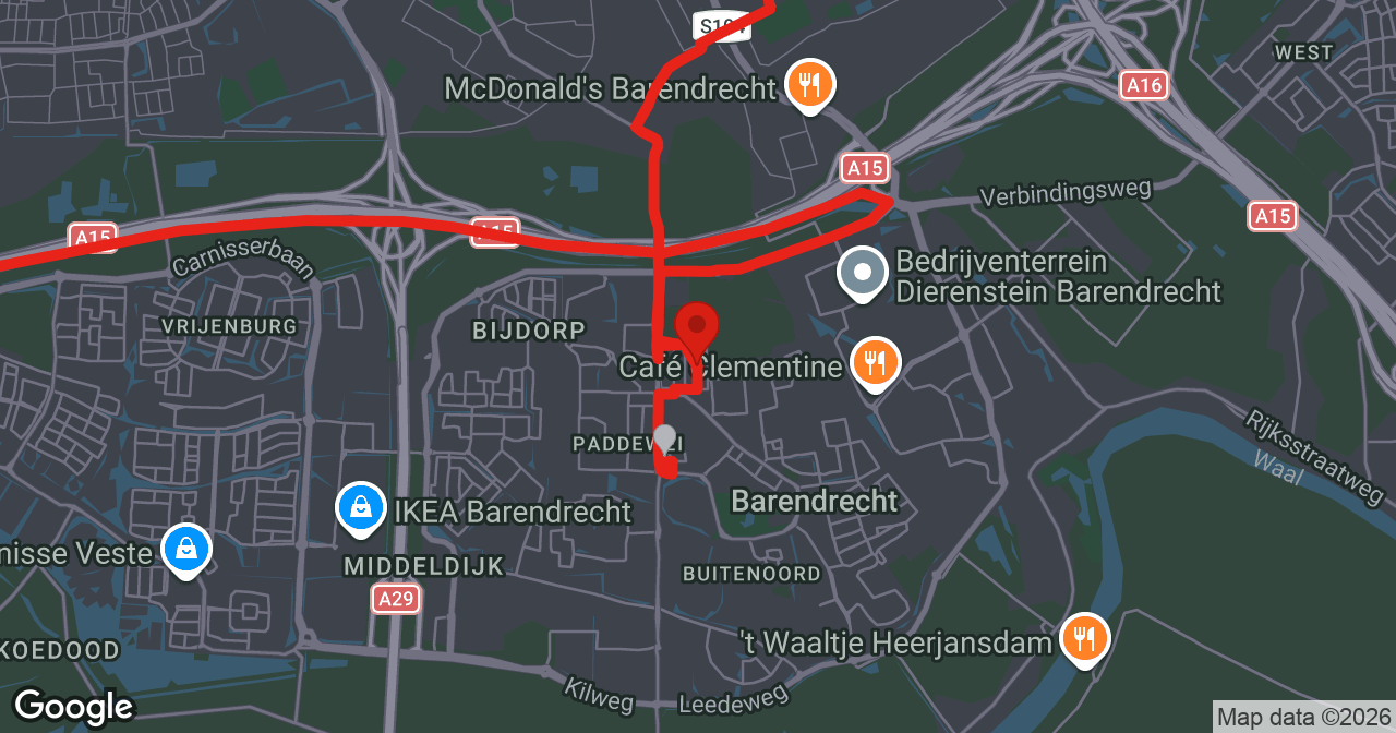 Kaart van de meldlocatie