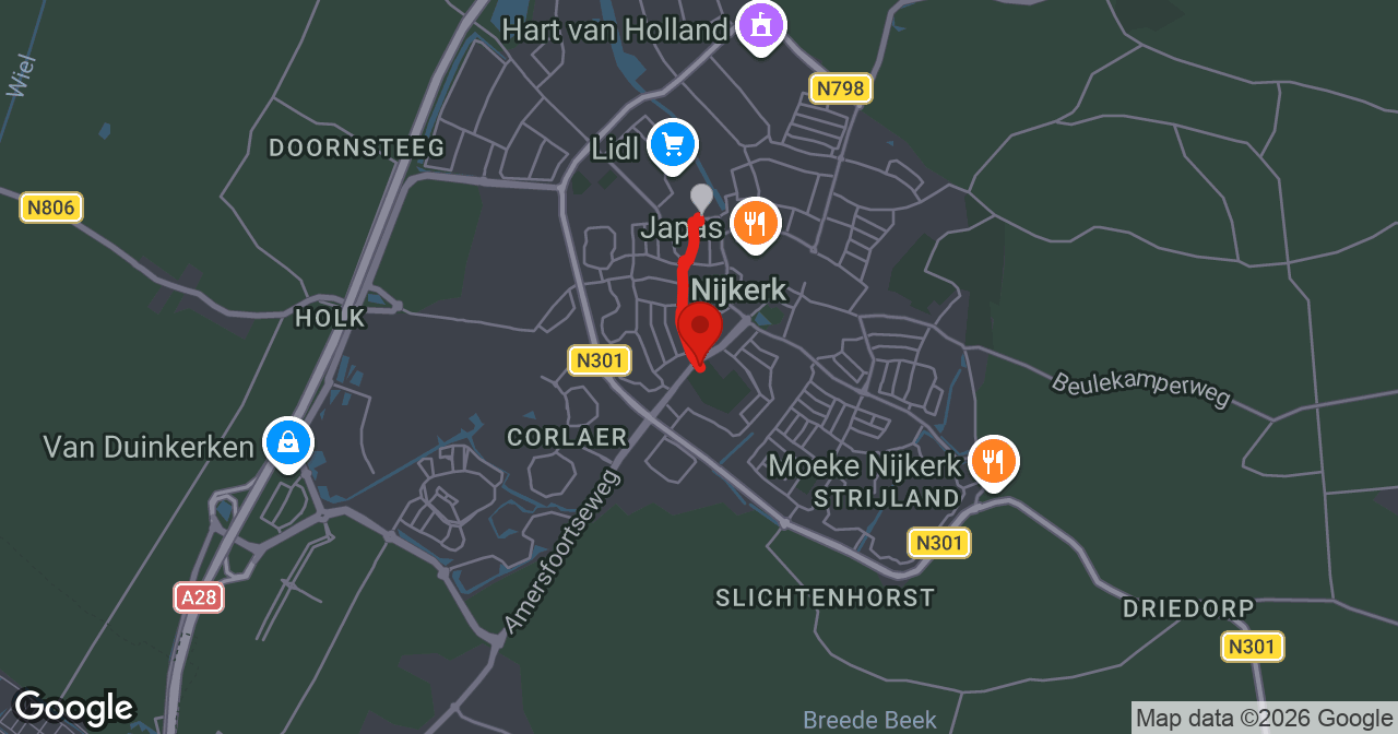 Kaart van de meldlocatie