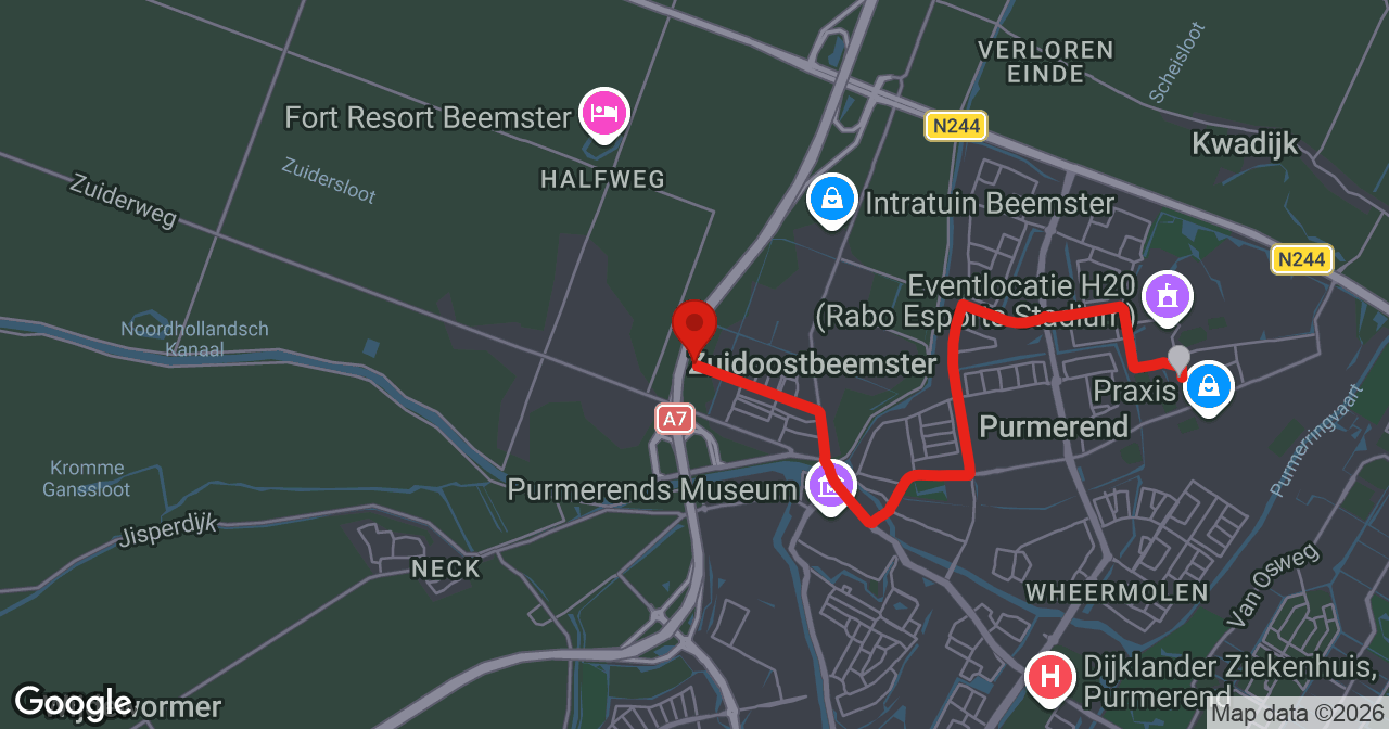 Kaart van de meldlocatie