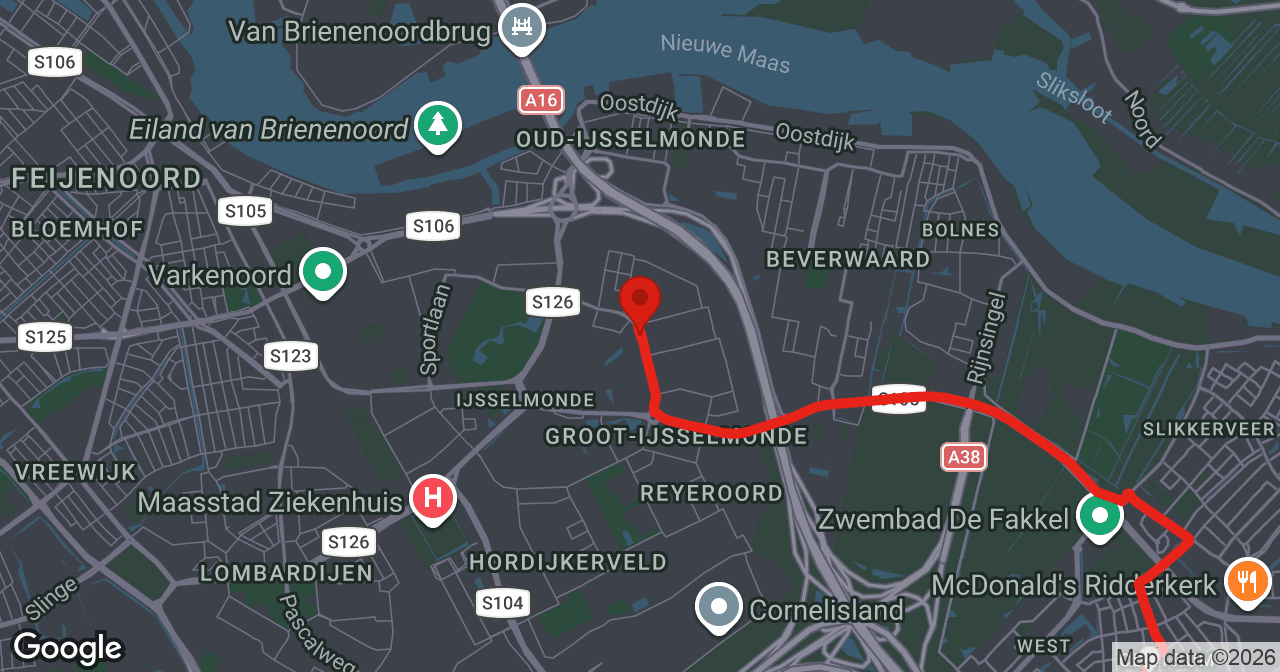 Kaart van de meldlocatie