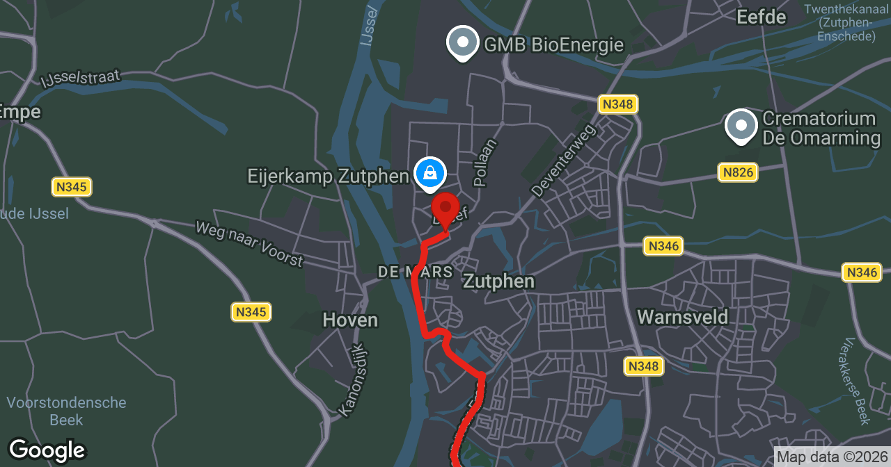Kaart van de meldlocatie