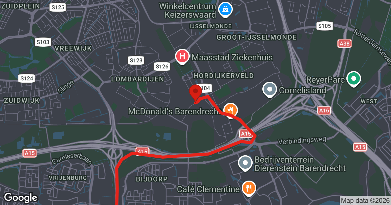 Kaart van de meldlocatie