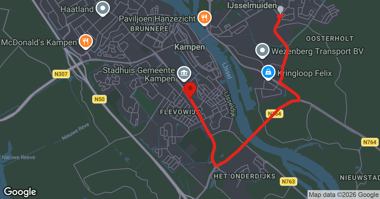 Kaart van de meldlocatie