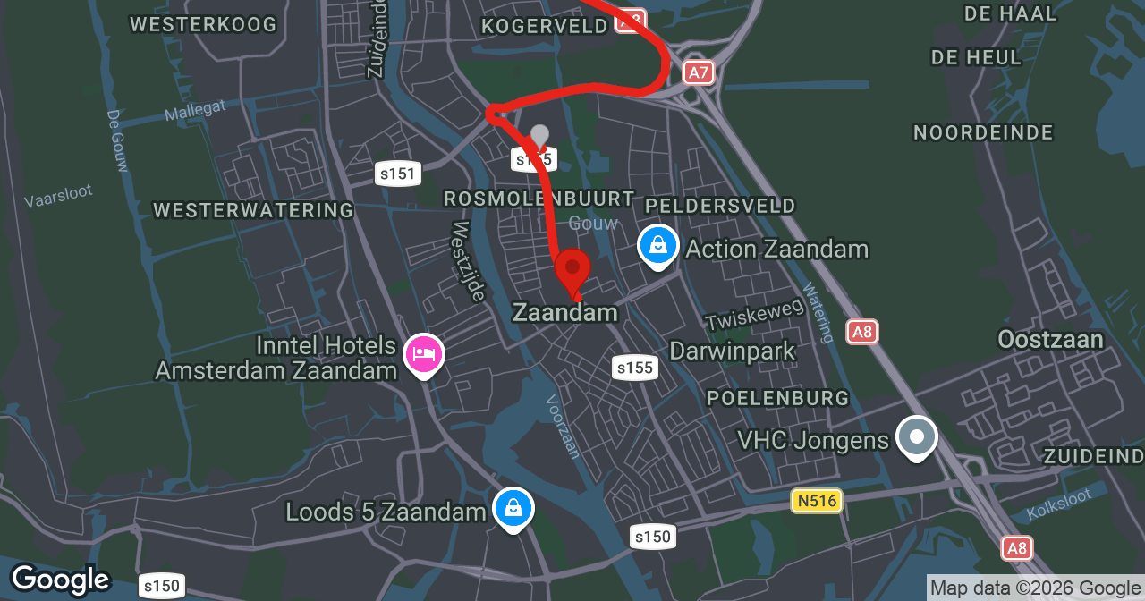 Kaart van de meldlocatie