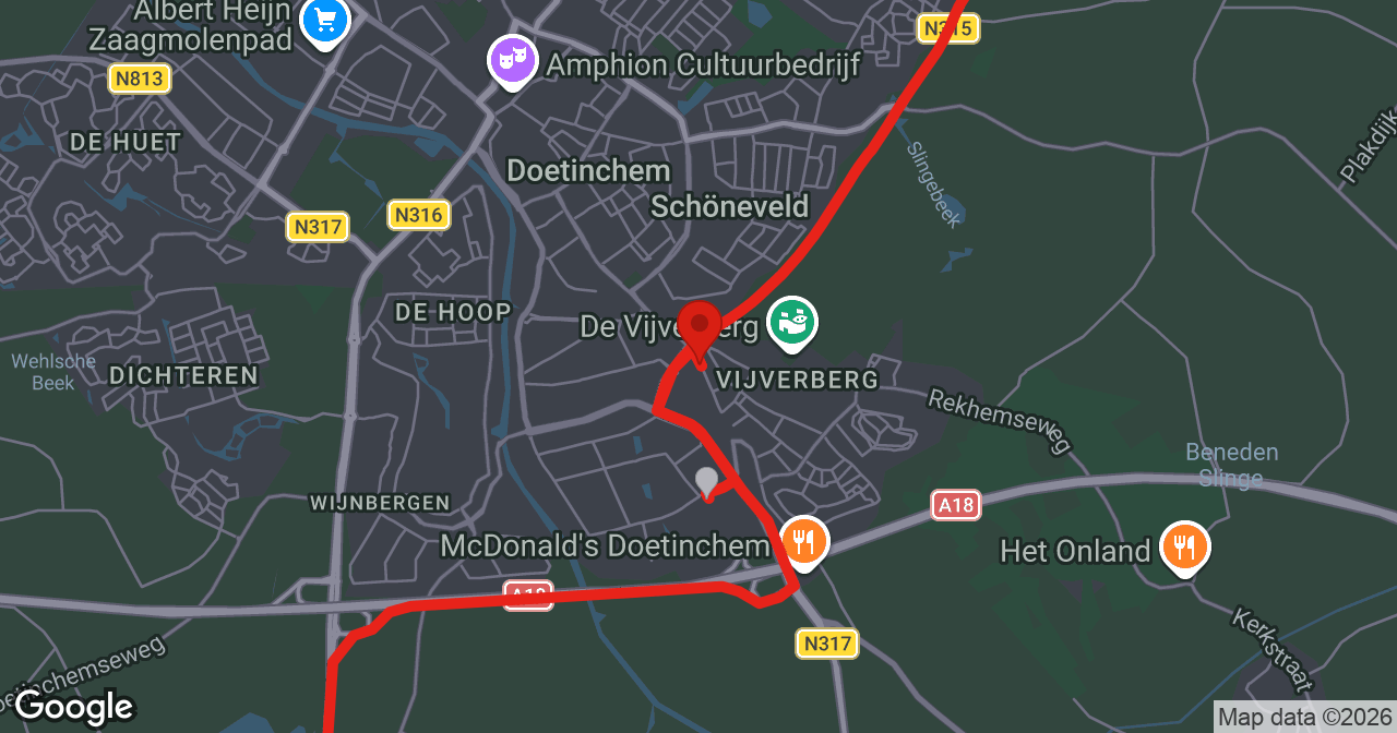 Kaart van de meldlocatie