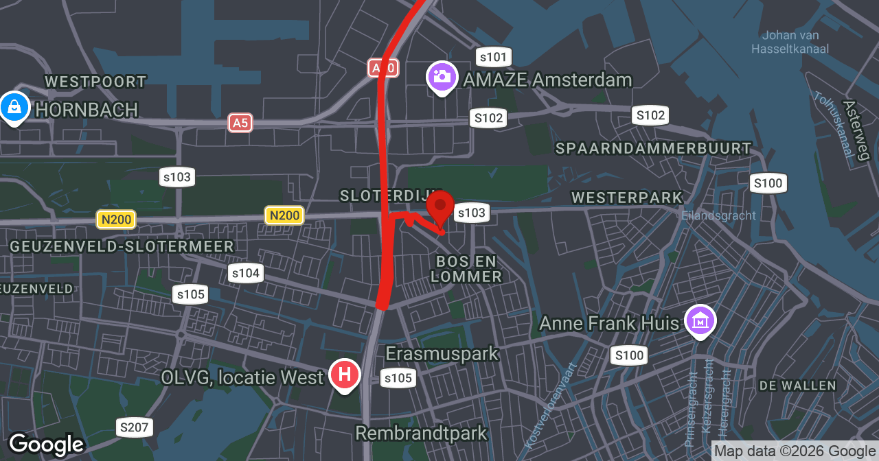 Kaart van de meldlocatie