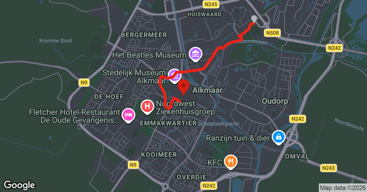 Kaart van de meldlocatie