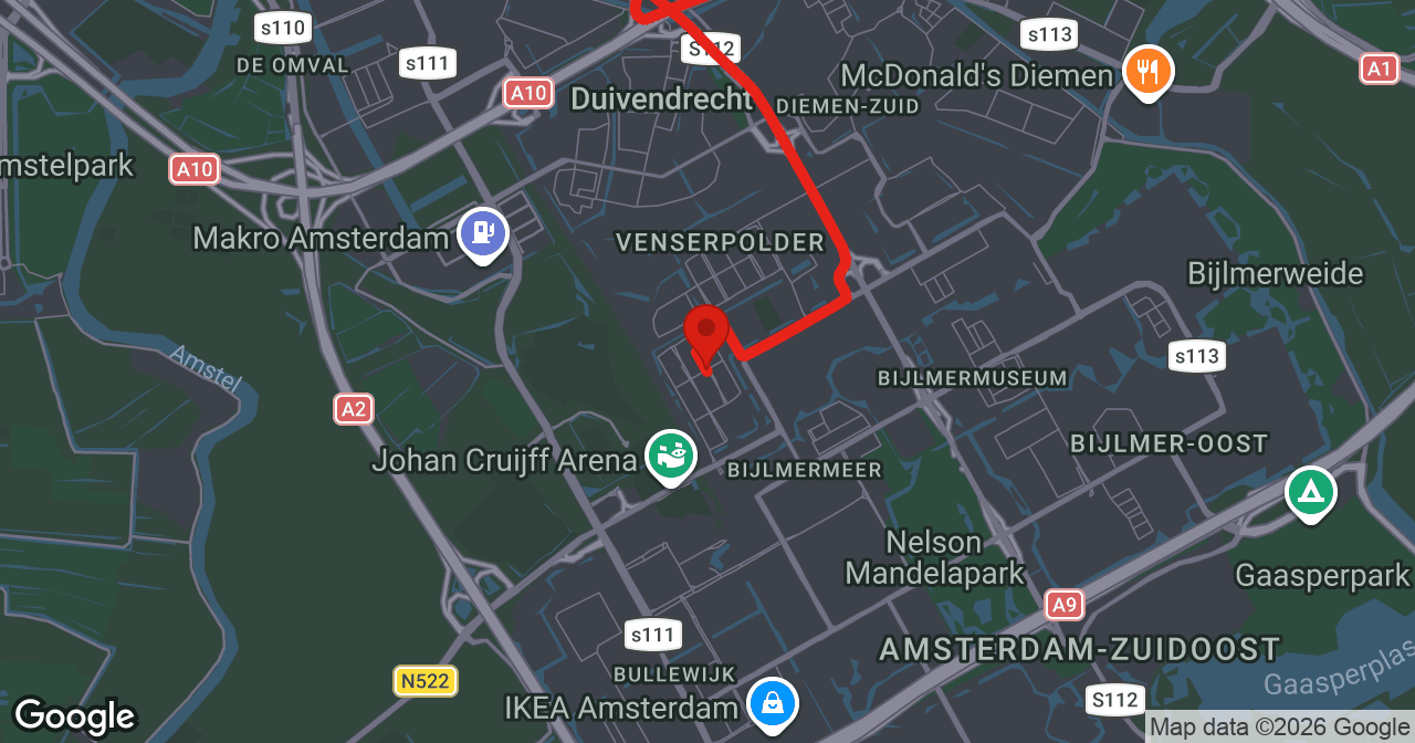 Kaart van de meldlocatie