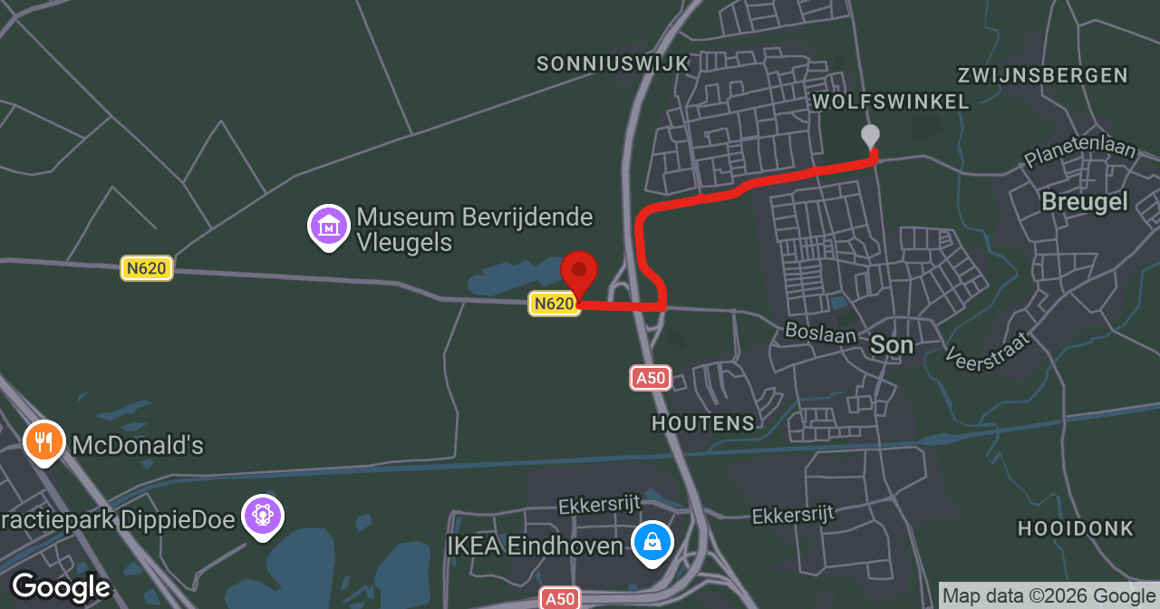 Kaart van de meldlocatie