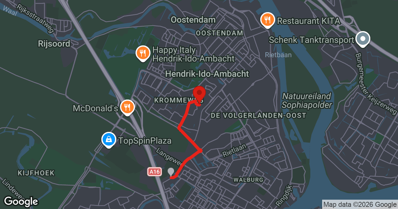 Kaart van de meldlocatie
