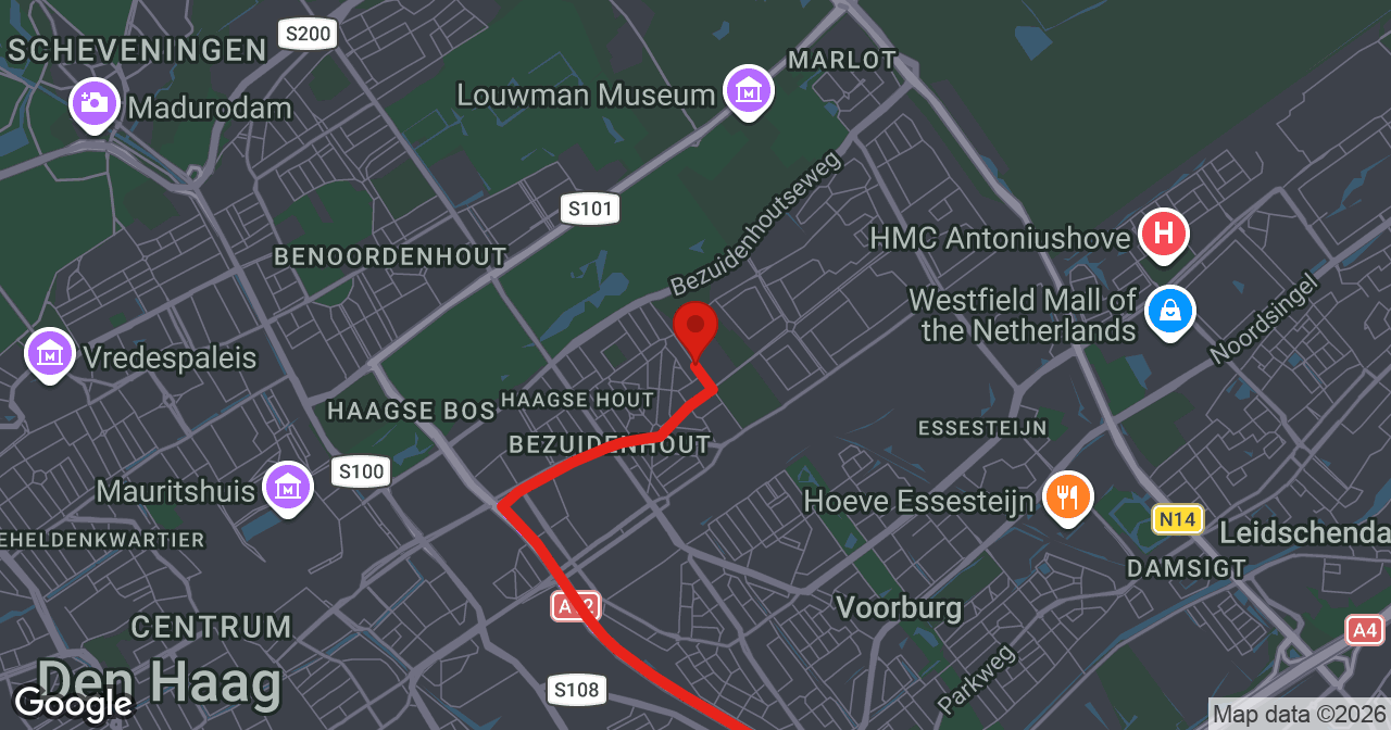 Kaart van de meldlocatie