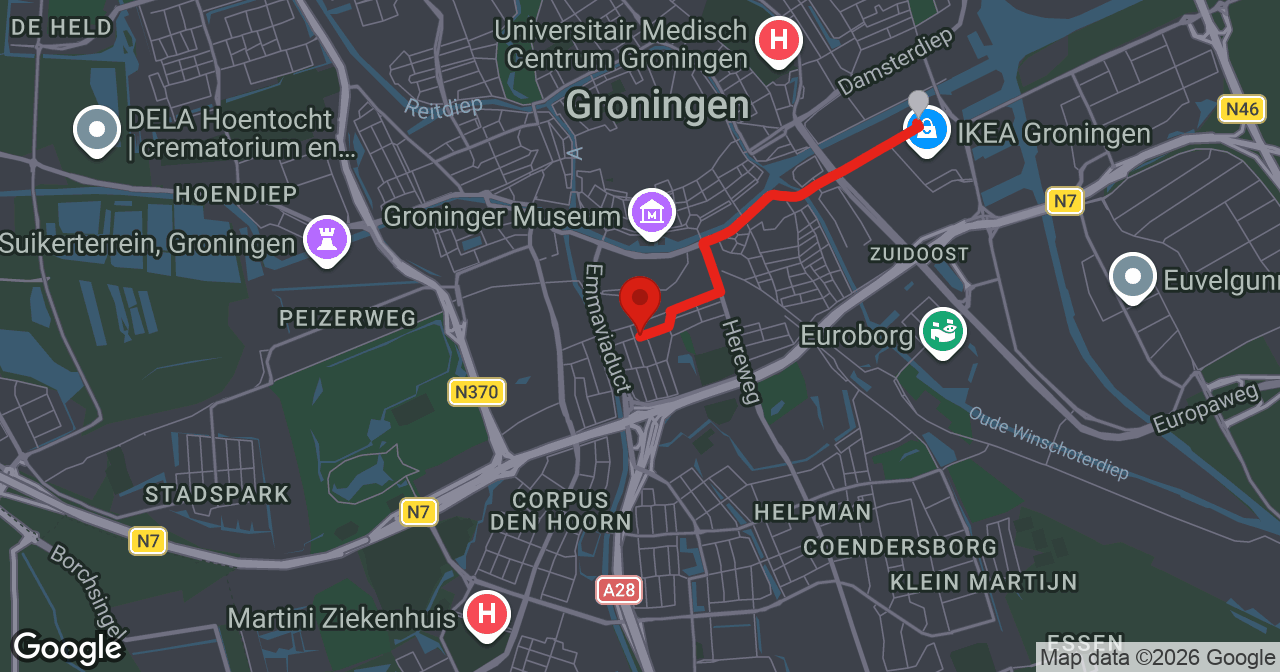 Kaart van de meldlocatie