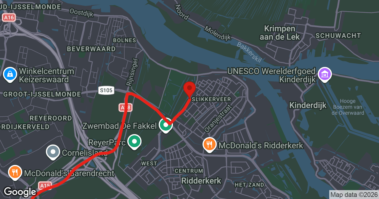 Kaart van de meldlocatie