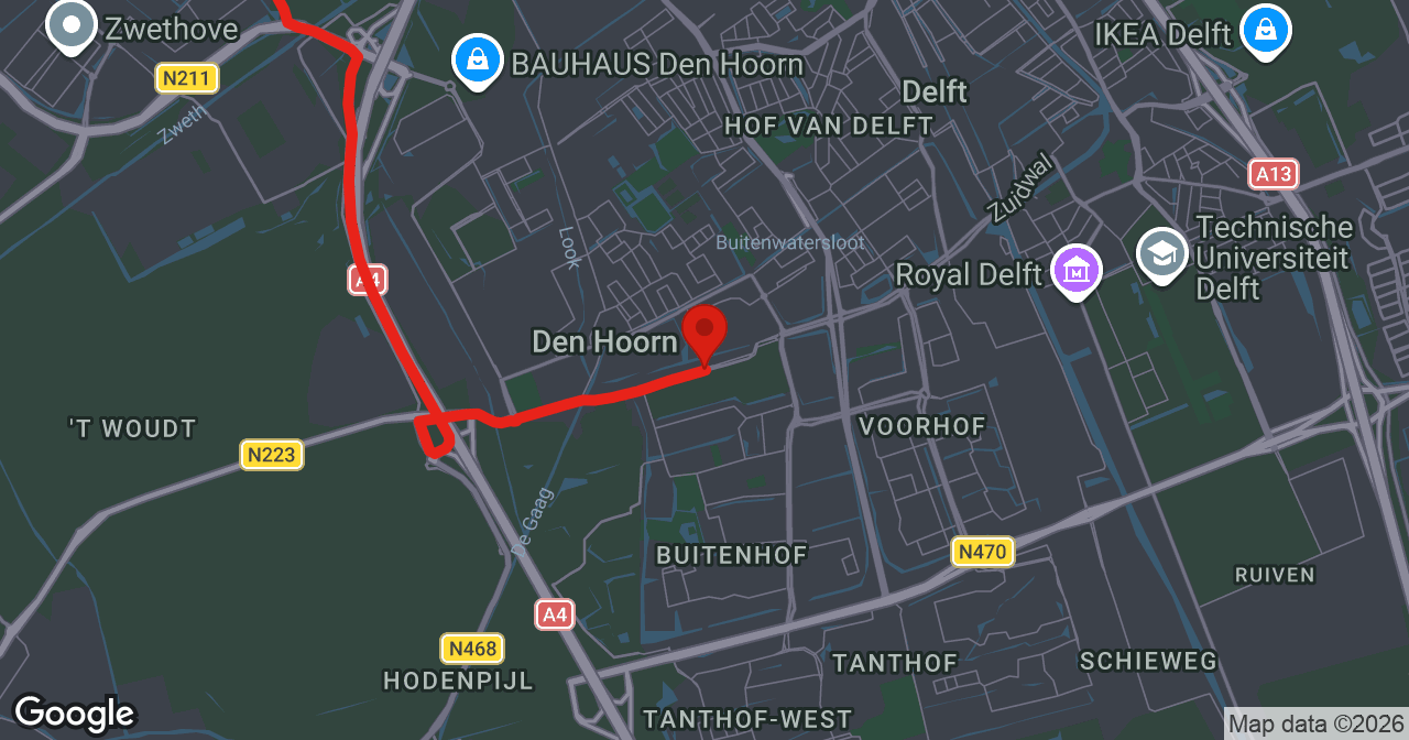 Kaart van de meldlocatie